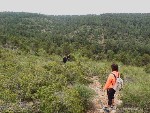 Ruta a la Bastida de les Alcusses por el barranco de la Bastida (Moixent).