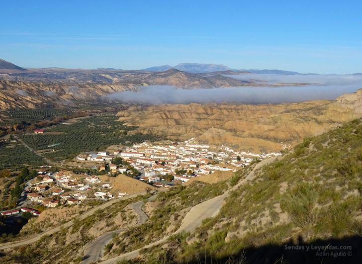 Gorafe, en el valle del río Gor.